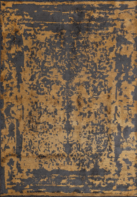 Rise Anthracite - Mustard Rug