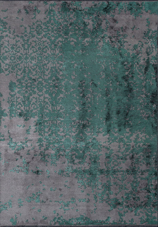 Grace Dark Green - Grey Rug