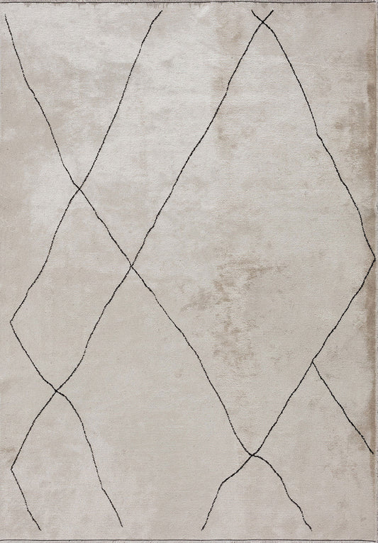 Bohemian Black - White Rug