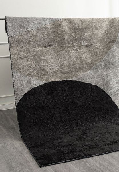 Meteor Black - Light Grey Rug