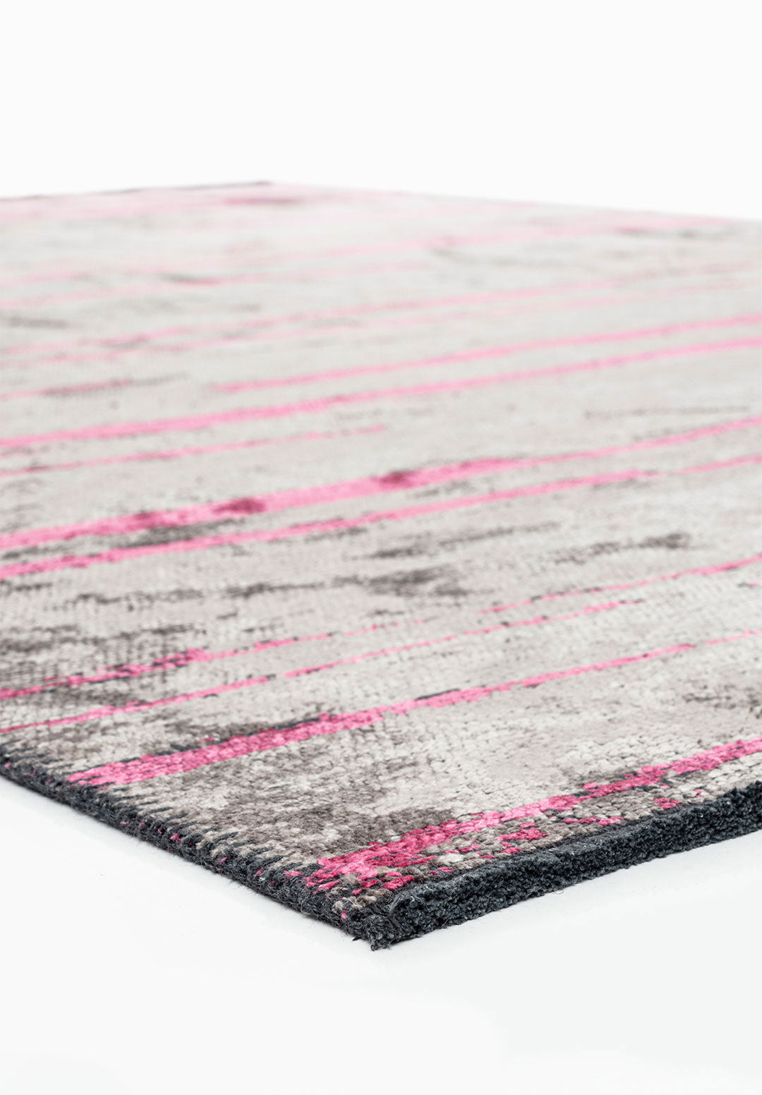 Flow Pink - Grey Rug