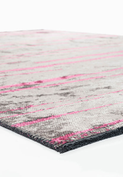 Flow Pink - Grey Rug