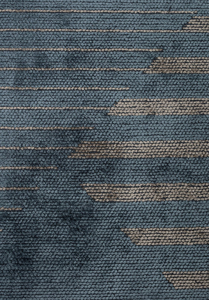 Lines Blue - Beige Rug
