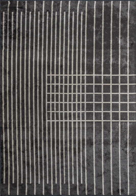 Plaid Charcoal - Grey Rug