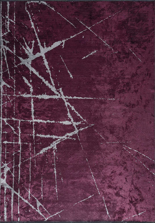 Crack Ice Blue - Dark Damson Rug