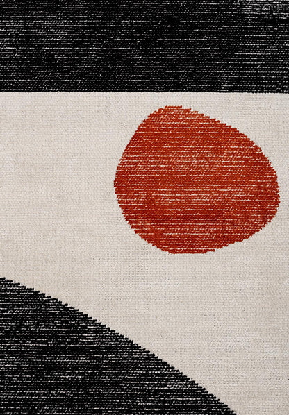 Rock Black - Ecru Rug