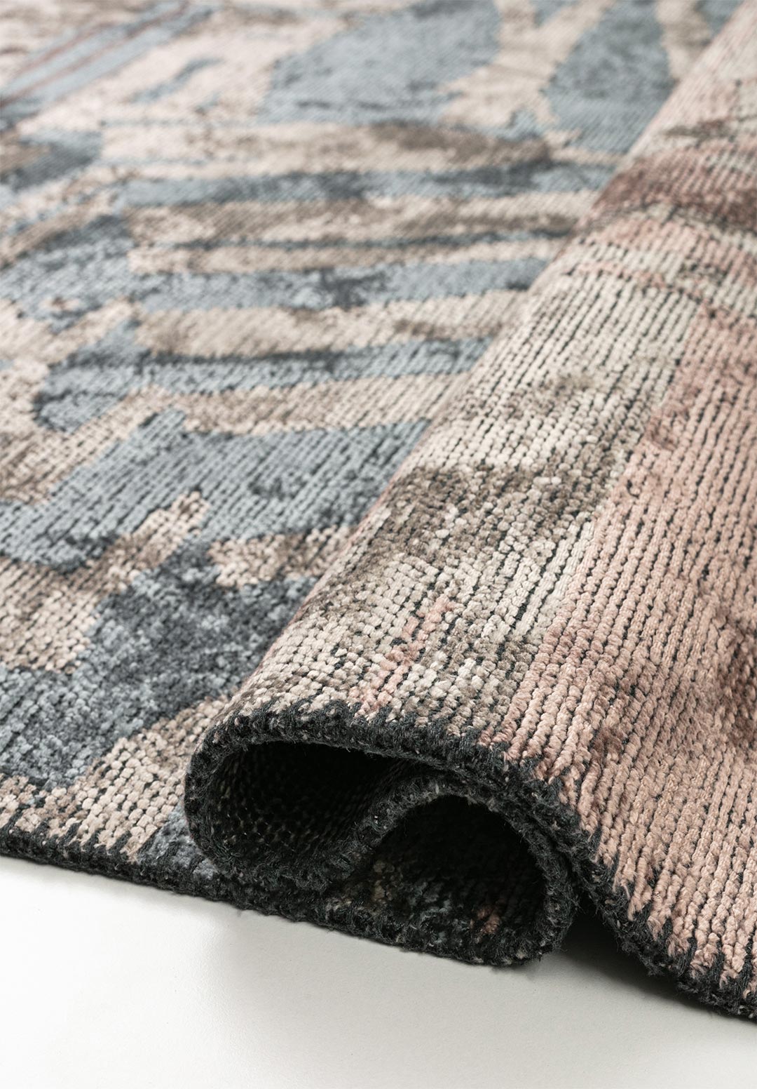 Graffiti Charcoal - Blue Rug