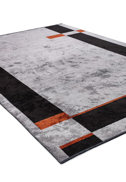 Tetris Black - Light Grey Rug