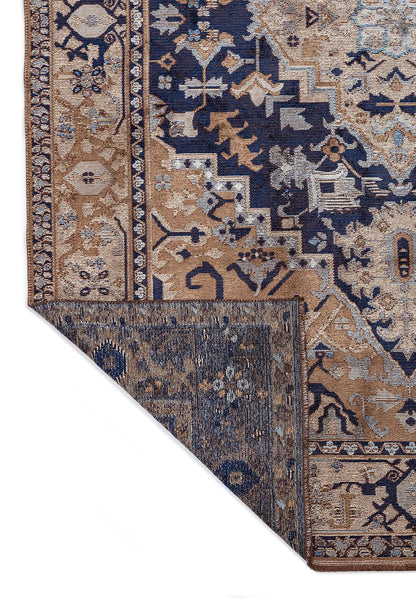 Valenza Dark navy - Beige Rug