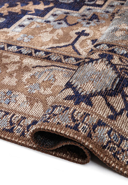 Valenza Dark navy - Beige Rug
