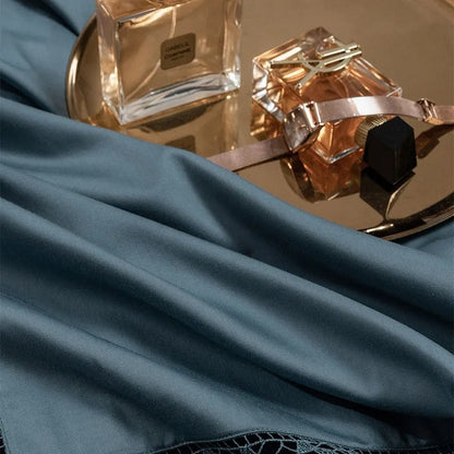 Elysium Blue Egyptian Cotton Bedding Set