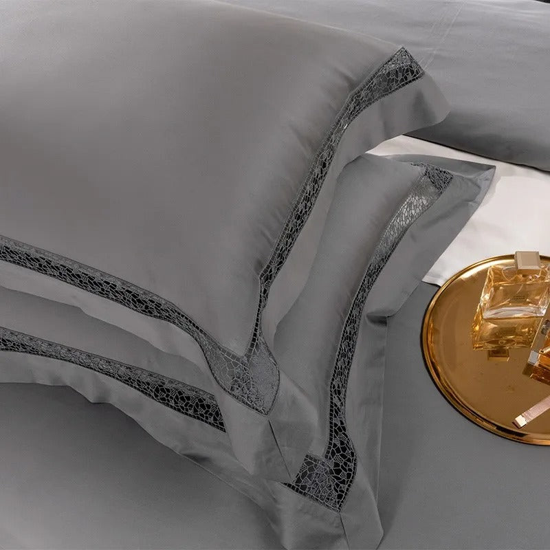 Elysium Grey Egyptian Cotton Bedding Set