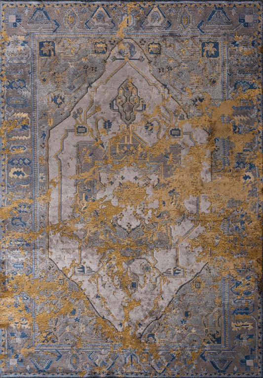 Emperor Mustard – Dark Grey Rug