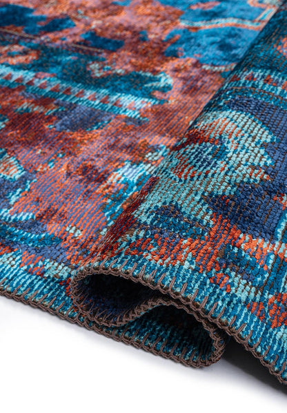 Emperor Navy Blue - Rust Rug