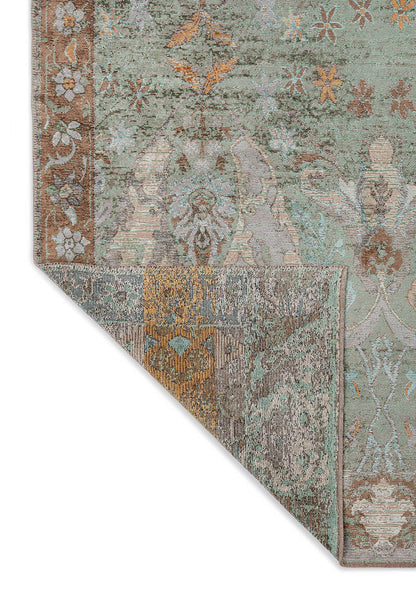 Velorien River Green - Cream Rug
