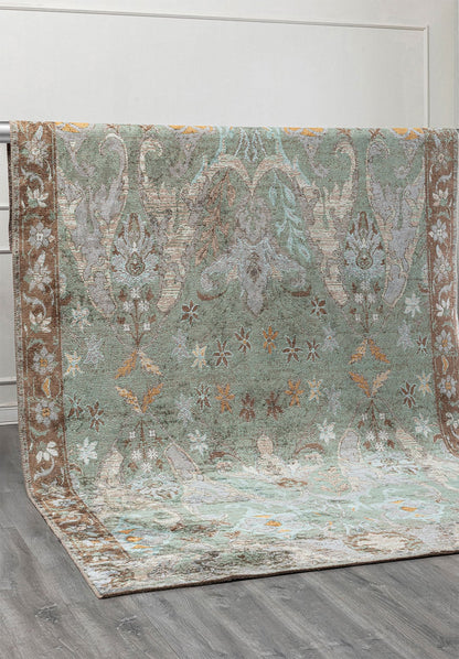 Velorien River Green - Cream Rug