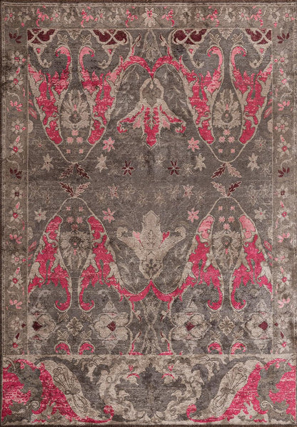 Velorien Anthracite - Fuchsia Rug