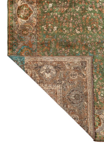 Vellora Forest Green - Taupe Rug