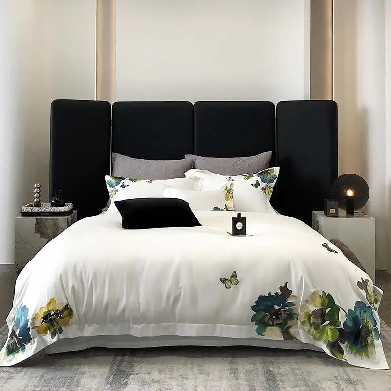 Adonis Embroidered Egyptian Cotton Bedding Set