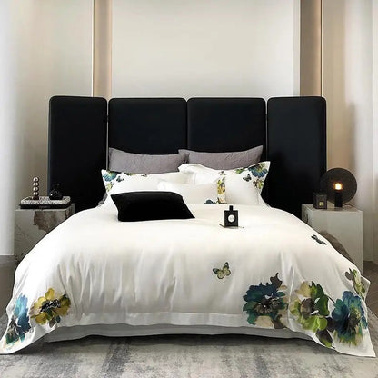 Adonis Embroidered Egyptian Cotton Bedding Set