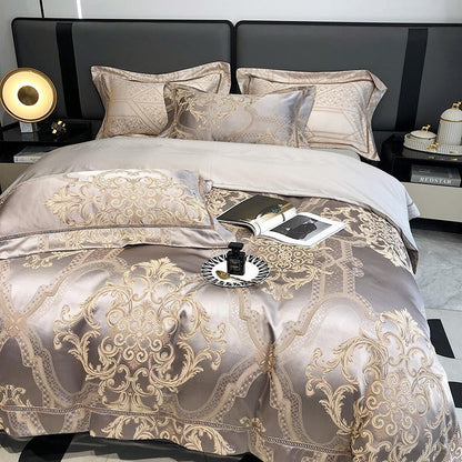 Serenity Cotton Satin Jacquard Bedding Set