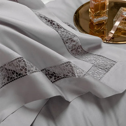 Elysium Silver Egyptian Cotton Bedding Set