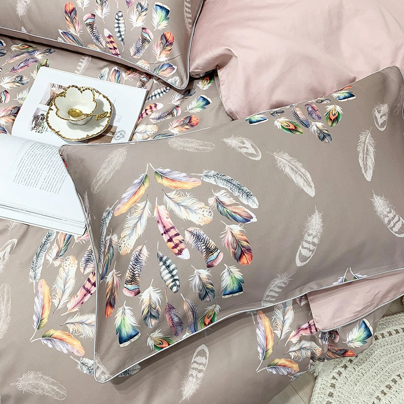 Amelia Leaf Floral Egyptian Cotton Bedding Set