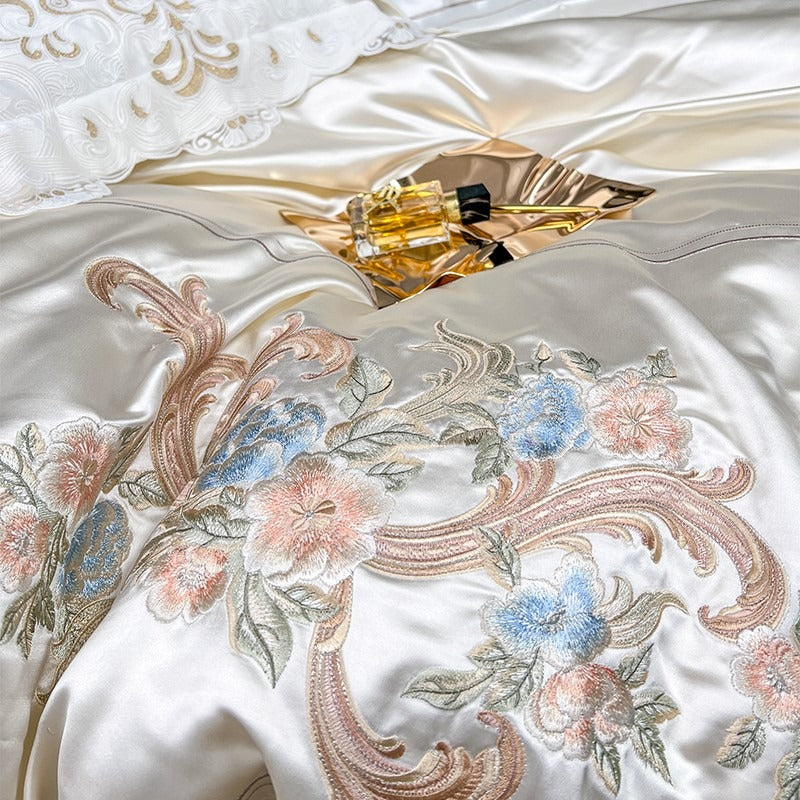 Esana White Embroidery Egyptian Cotton Bedding Set