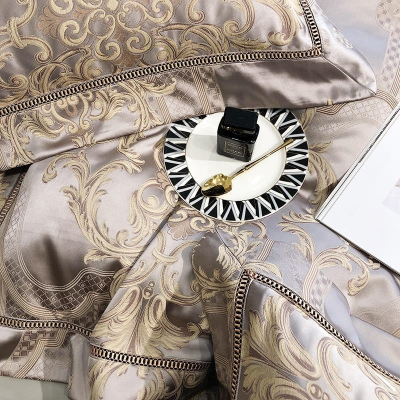 Serenity Cotton Satin Jacquard Bedding Set