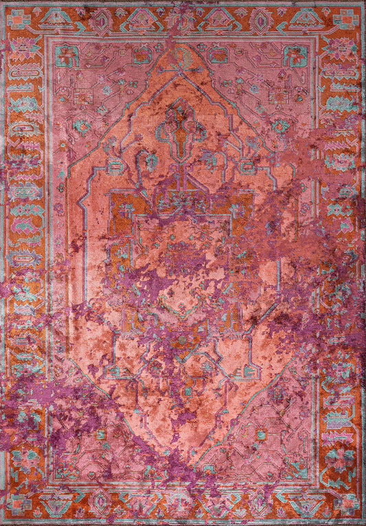 Emperor Rust - Turquoise Rug