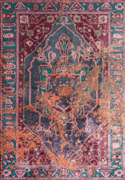 Emperor Dark Damson - Rust Rug