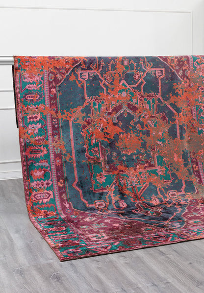 Emperor Dark Damson - Rust Rug