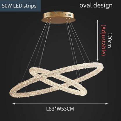 Jillian Sculptural LED Three Tier Crystal Chandelier