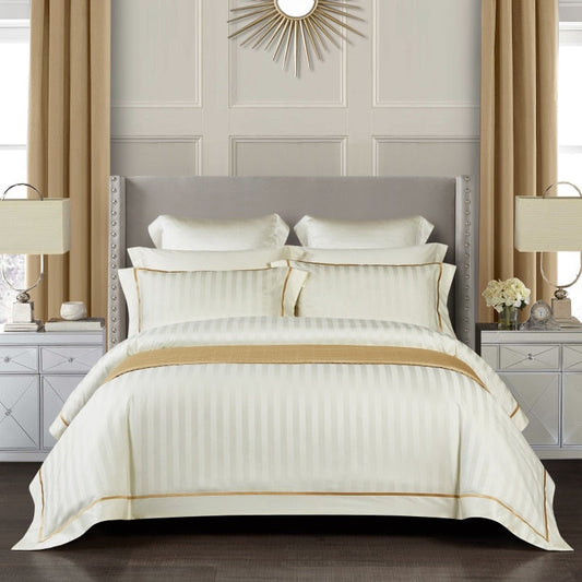 Marnula Beige Egyptian Cotton Bedding Set