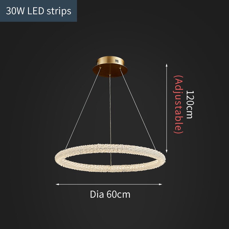 Jillian Sculptural LED Three Tier Crystal Chandelier