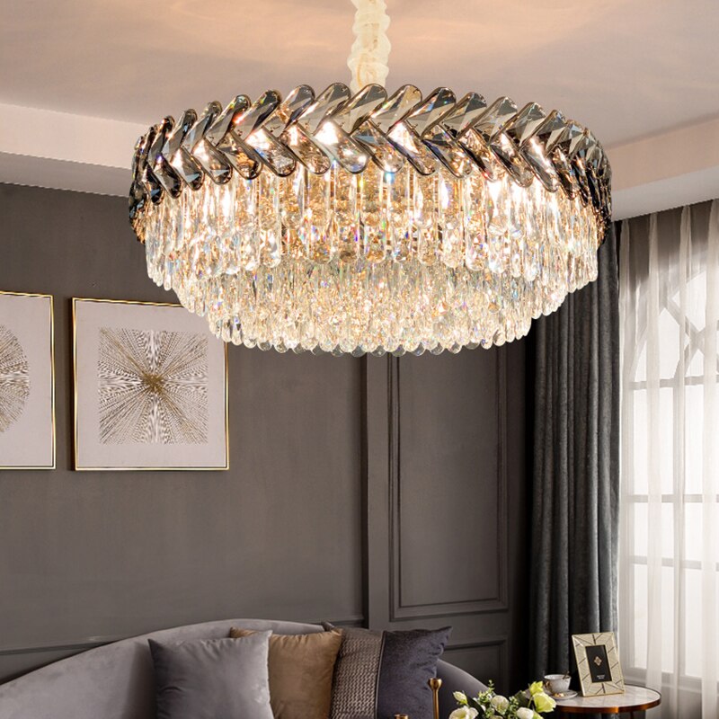Ruby Three Tier Rounded Crystal Wrapped Chandelier