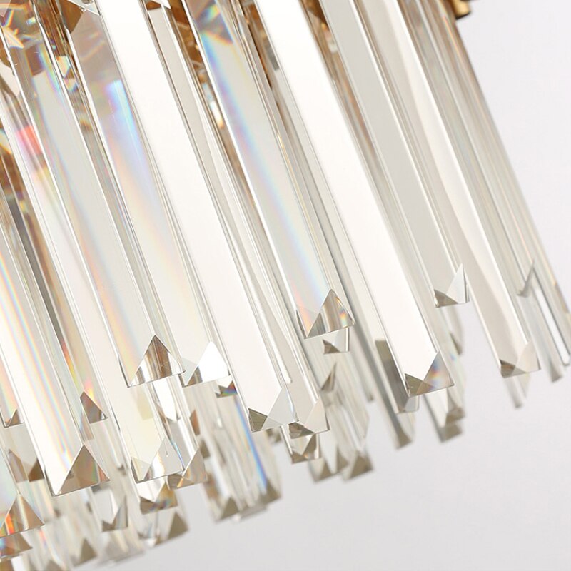 Rylee Gold Edged Beveled Crystal And Copper Ring Chandelier