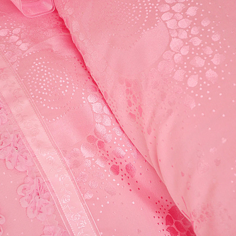 Aaliyah Triple Layered Ruffled Cotton Lace Bedding Set