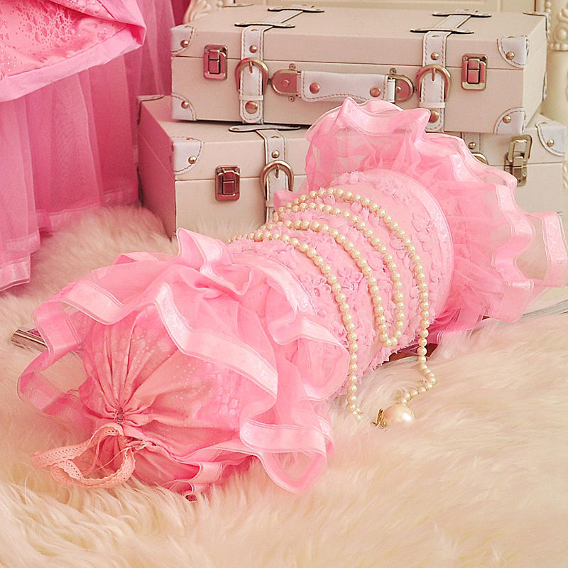 Aaliyah Triple Layered Ruffled Cotton Lace Bedding Set