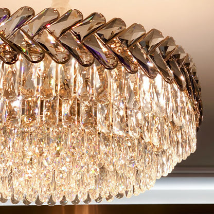 Ruby Three Tier Rounded Crystal Wrapped Chandelier