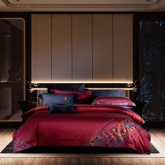 Clennet Luxury Egyptian Cotton Embroidery Bedding Set