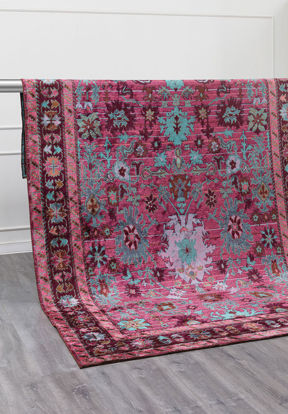 Prestige Dark Damson - Turquoise Rug