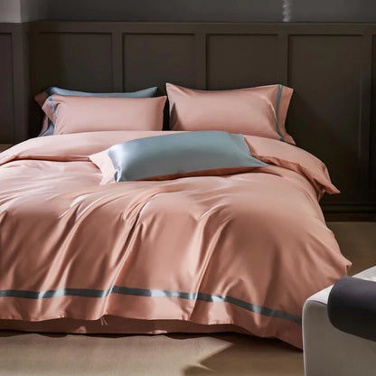Manya Classic Solid Reversible Egyptian Cotton Bedding Set