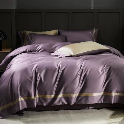 Manya Classic Solid Reversible Egyptian Cotton Bedding Set