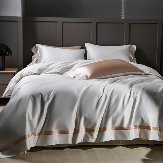 Manya Classic Solid Reversible Egyptian Cotton Bedding Set