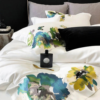 Adonis Embroidered Egyptian Cotton Bedding Set