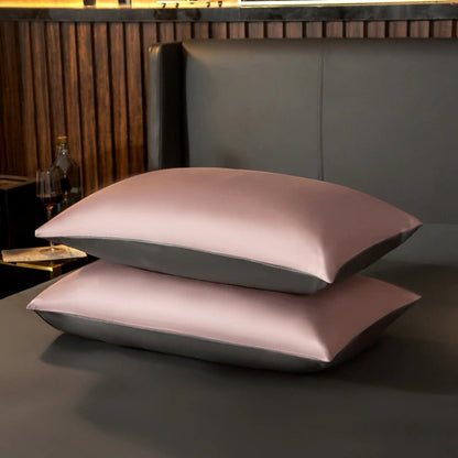 Shemir Rose Grey Reversible Egyptian Cotton Bedding Set