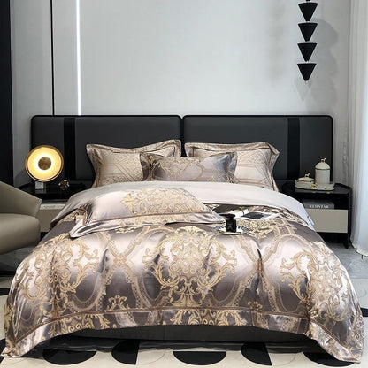 Serenity Cotton Satin Jacquard Bedding Set