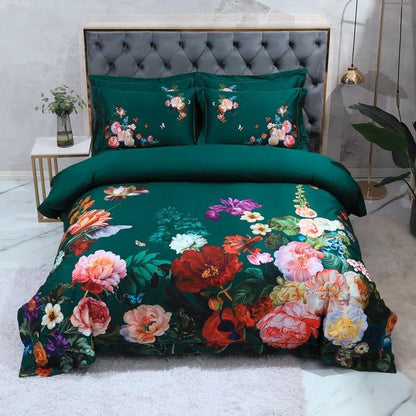 Aida Green Egyptian Cotton Bedding Set