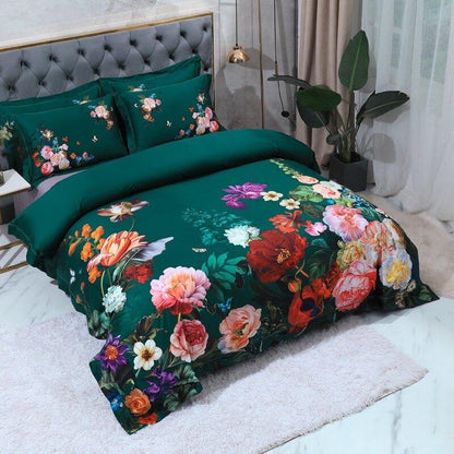 Aida Green Egyptian Cotton Bedding Set